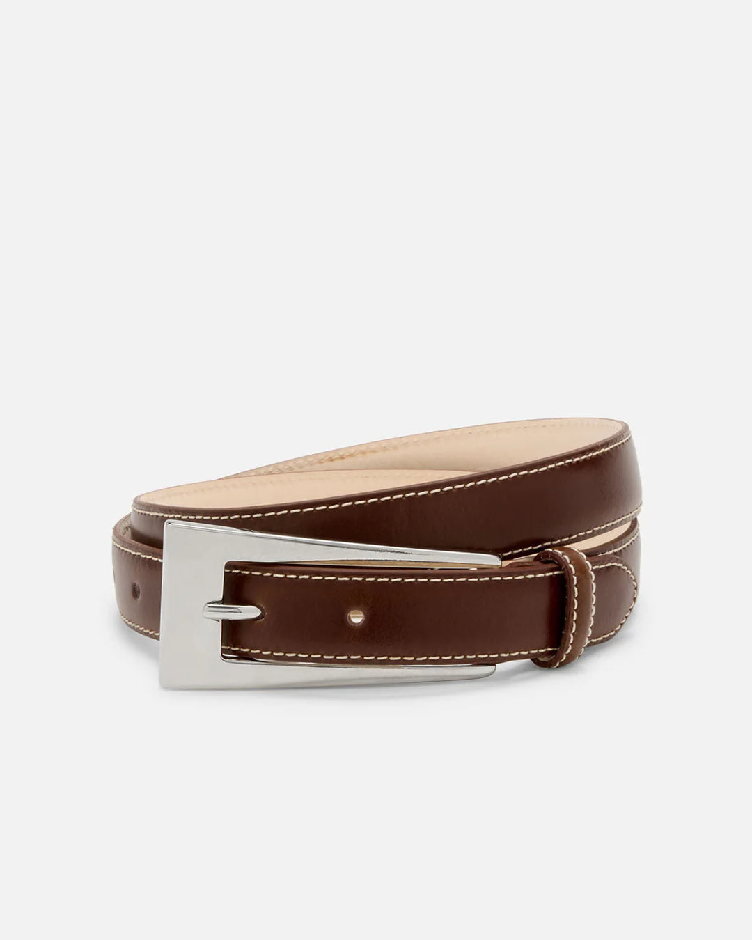 Frame Studded Timeless Buckle Belt Tobacco with Silver Hardware Isaac Espresso/Silver Studded Belt | Belts | Accessories main image 4